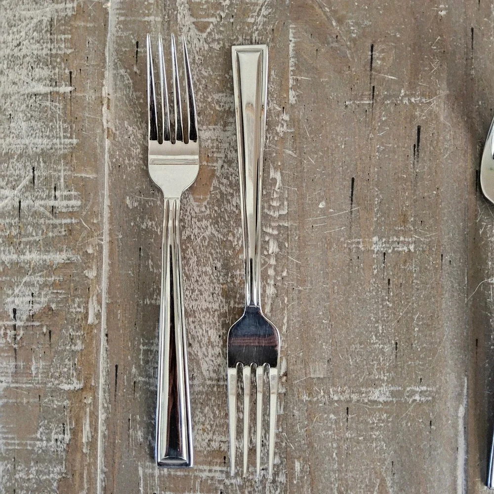 Gorham Marabella Dinner Fork 4 Piece Set Stainless Steel 18/8  Flatware MCM